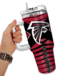 personalized atlanta falcons chevron layers red curved tumbler best selling.webp
