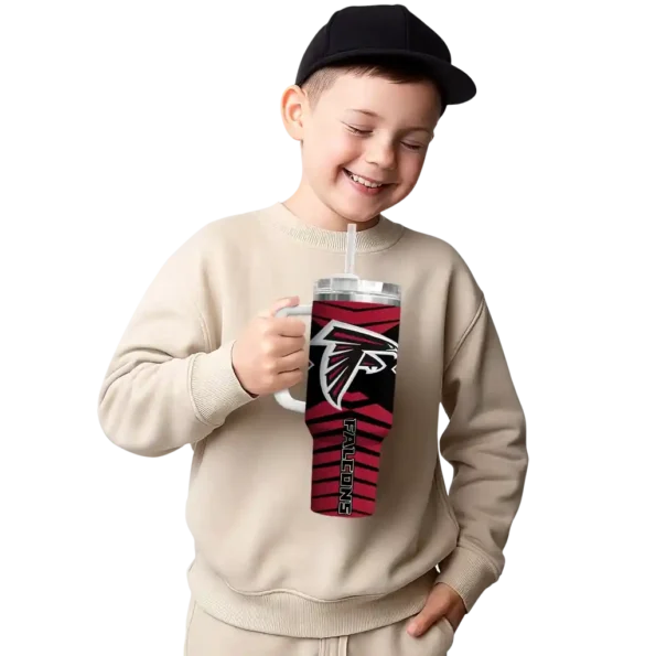 personalized atlanta falcons chevron layers red curved tumbler latest model.webp