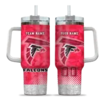 personalized atlanta falcons geometric prism red curved tumbler best selling.webp