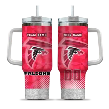 personalized atlanta falcons geometric prism red curved tumbler best selling.webp