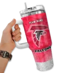 personalized atlanta falcons geometric prism red curved tumbler best selling.webp
