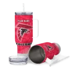 personalized atlanta falcons geometric prism red curved tumbler best selling.webp