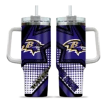 personalized baltimore ravens arrow burst purple curved tumbler best selling.webp