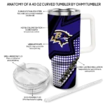 personalized baltimore ravens arrow burst purple curved tumbler best selling.webp
