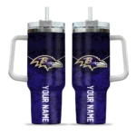 personalized baltimore ravens chevron stripe purple curved tumbler best selling.webp