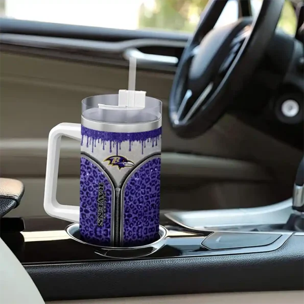 personalized baltimore ravens leopard zipper purple curved tumbler trendy.webp