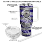personalized baltimore ravens marbled stripes purple curved tumbler best selling.webp
