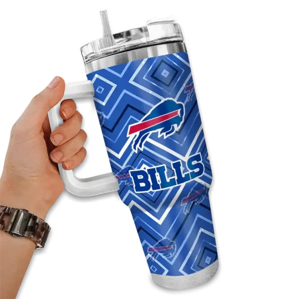 personalized buffalo bills bold diamonds blue curved tumbler fashion forward.webp