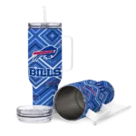 personalized buffalo bills bold diamonds blue curved tumbler best selling.webp