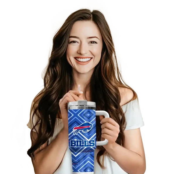 personalized buffalo bills bold diamonds blue curved tumbler premium grade.webp