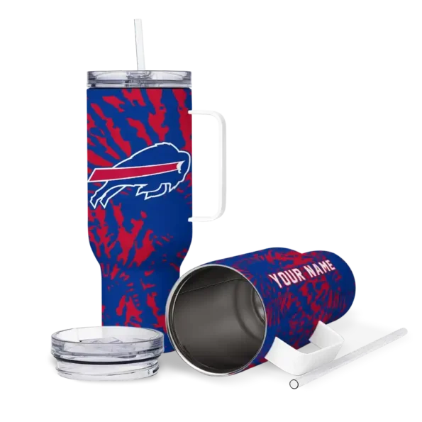 personalized buffalo bills burst swirl blue curved tumbler high quality.webp
