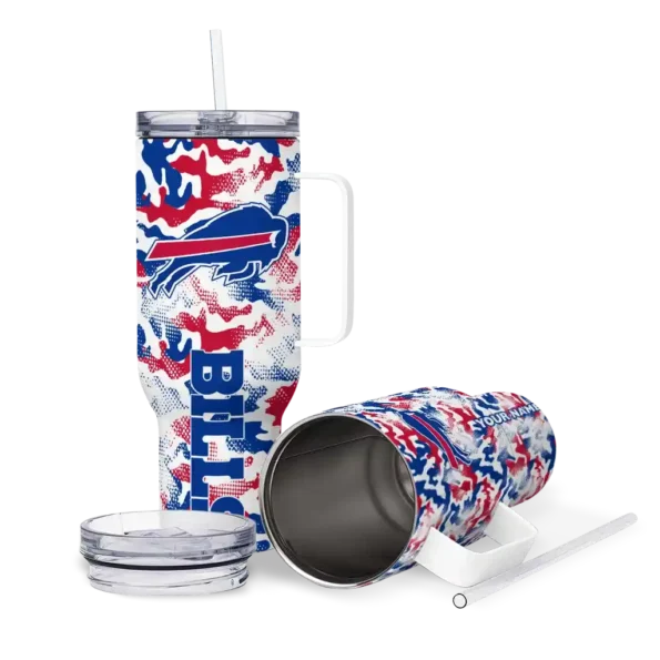 personalized buffalo bills camo mashup blue white curved tumbler high quality.webp