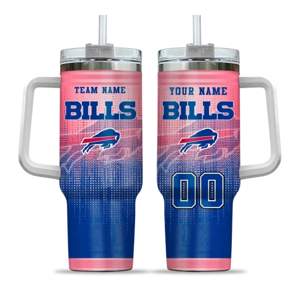 personalized buffalo bills gradient dots blue curved tumbler best selling.webp