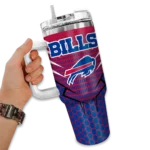 personalized buffalo bills hex texture blue curved tumbler best selling.webp