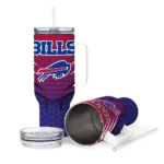 personalized buffalo bills hex texture blue curved tumbler best selling.webp