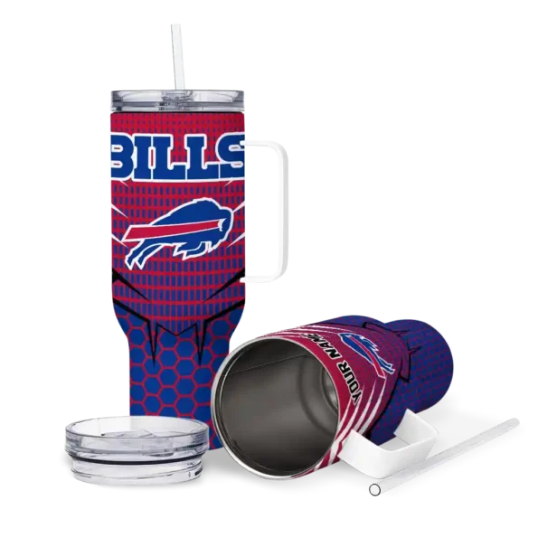 personalized buffalo bills hex texture blue curved tumbler high quality.webp