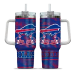 personalized buffalo bills honey streaks blue curved tumbler best selling.webp