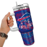 personalized buffalo bills honey streaks blue curved tumbler best selling.webp