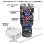 personalized buffalo bills superman shield blue gray curved tumbler best selling.webp