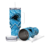 personalized carolina panthers chevron angle blue curved tumbler best selling.webp
