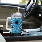 personalized carolina panthers chevron angle blue curved tumbler best selling.webp