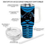 personalized carolina panthers chevron layers blue curved tumbler best selling.webp
