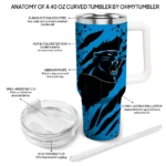 personalized carolina panthers claw cut blue black curved tumbler best selling.webp