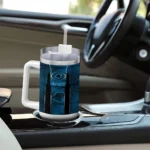 personalized carolina panthers hexagon armor blue curved tumbler best selling.webp
