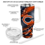 personalized chicago bears abstract paths blue curved tumbler best selling.webp