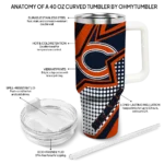 personalized chicago bears arrow burst blue curved tumbler best selling.webp