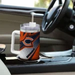 personalized chicago bears arrow burst blue curved tumbler best selling.webp