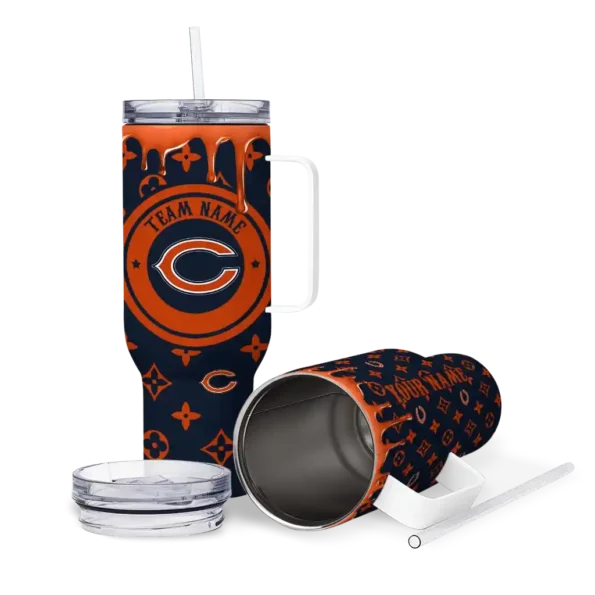 personalized chicago bears bullseye drips blue curved tumbler high quality.webp
