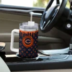 personalized chicago bears bullseye drips blue curved tumbler best selling.webp