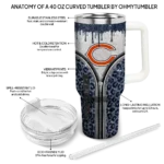 personalized chicago bears leopard zipper blue curved tumbler best selling.webp