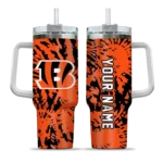 personalized cincinnati bengals burst swirl orange curved tumbler best selling.webp