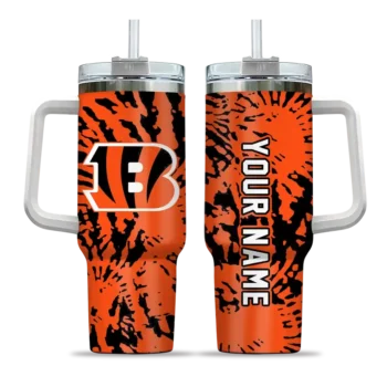 personalized cincinnati bengals burst swirl orange curved tumbler best selling.webp