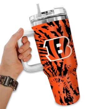 personalized cincinnati bengals burst swirl orange curved tumbler fashion forward.webp
