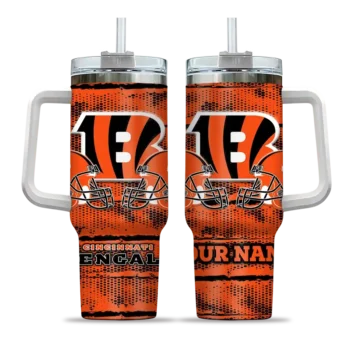 personalized cincinnati bengals honey streaks orange curved tumbler best selling.webp