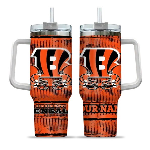 personalized cincinnati bengals honey streaks orange curved tumbler best selling.webp