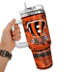 personalized cincinnati bengals honey streaks orange curved tumbler best selling.webp