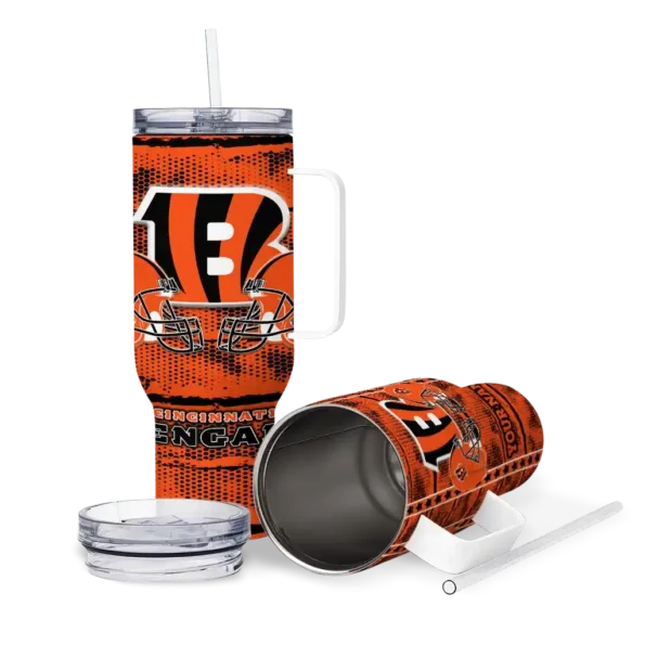personalized cincinnati bengals honey streaks orange curved tumbler high quality.webp
