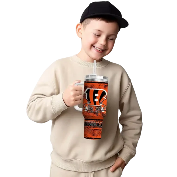 personalized cincinnati bengals honey streaks orange curved tumbler latest model.webp