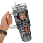 personalized cincinnati bengals superman shield orange gray curved tumbler best selling.webp