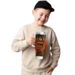 personalized cleveland browns hexagon armor brown curved tumbler best selling.webp