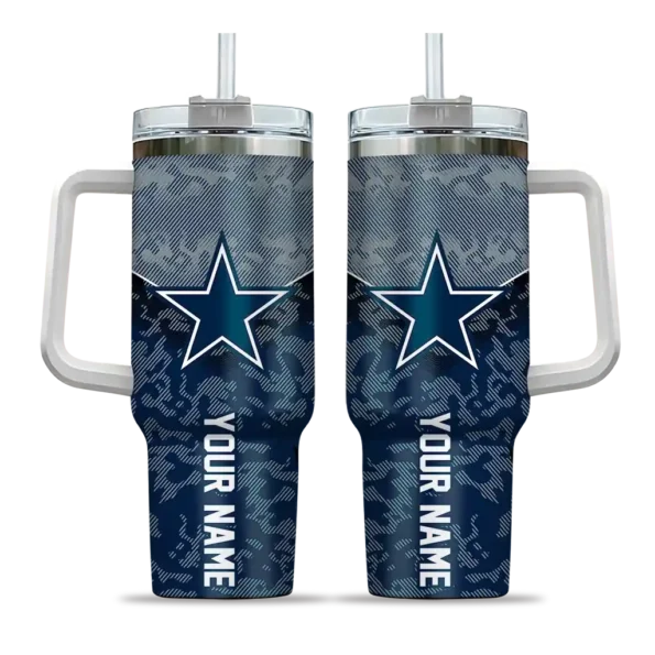 personalized dallas cowboys chevron stripe blue curved tumbler best selling.webp