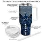 personalized dallas cowboys chevron stripe blue curved tumbler best selling.webp