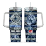 personalized dallas cowboys marbled stripes blue curved tumbler best selling.webp
