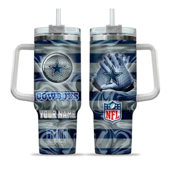 personalized dallas cowboys marbled stripes blue curved tumbler best selling.webp