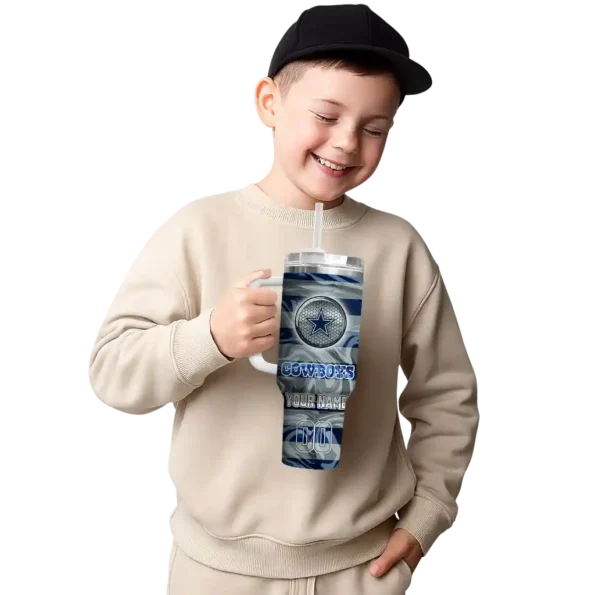 personalized dallas cowboys marbled stripes blue curved tumbler latest model.webp