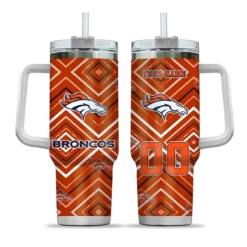personalized denver broncos bold diamonds orange curved tumbler best selling.webp